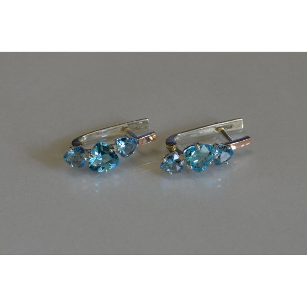 Сережки срібні з золотими накладками (088с)