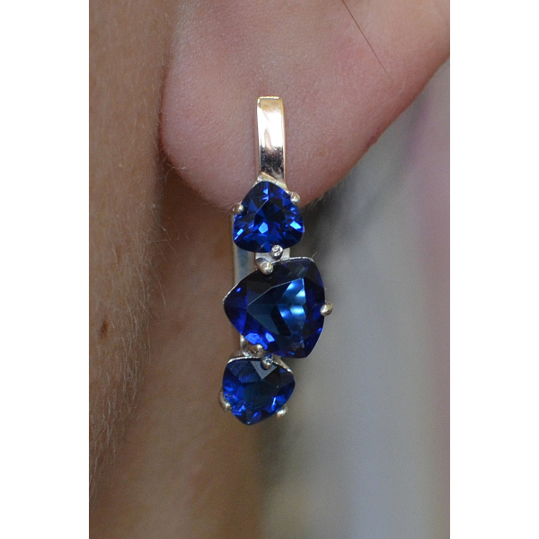 Сережки срібні з золотими накладками (088с)