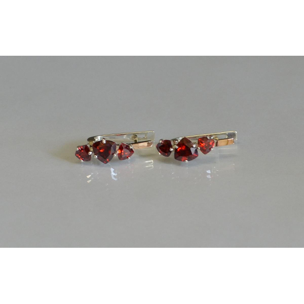 Сережки срібні з золотими накладками (088с)