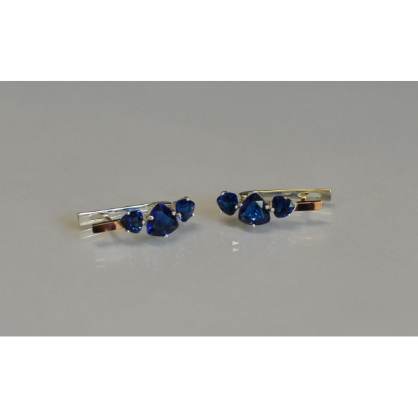 Сережки срібні з золотими накладками (088с)