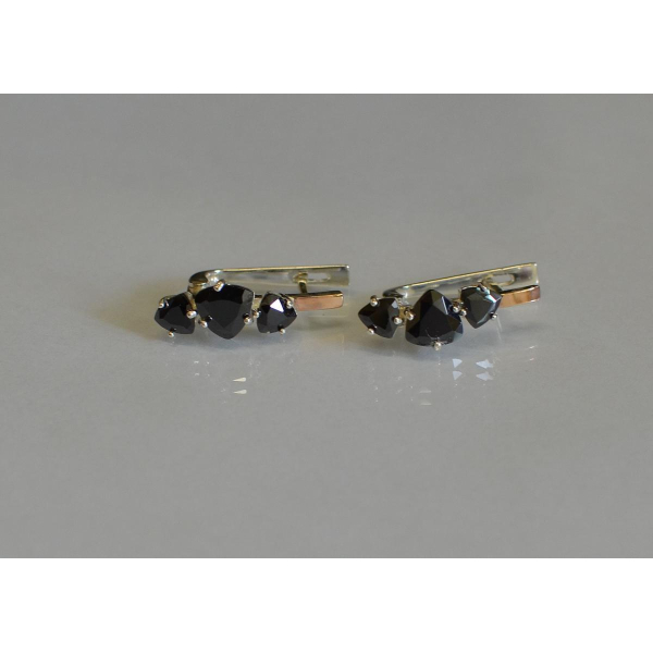 Сережки срібні з золотими накладками (088с)