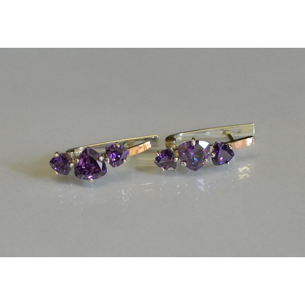 Сережки срібні з золотими накладками (088с)