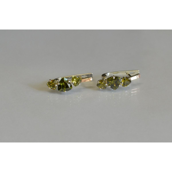 Сережки срібні з золотими накладками (088с)