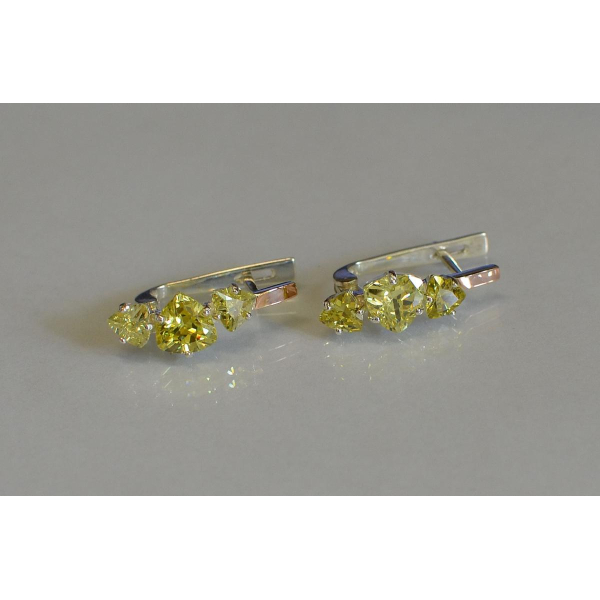 Сережки срібні з золотими накладками (088с)