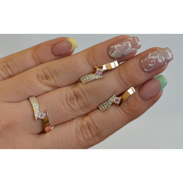 Серебряный набор с накладками золота (093)