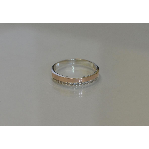 Кольцо из серебра 925 пробы и золота 375 пробы (098к)