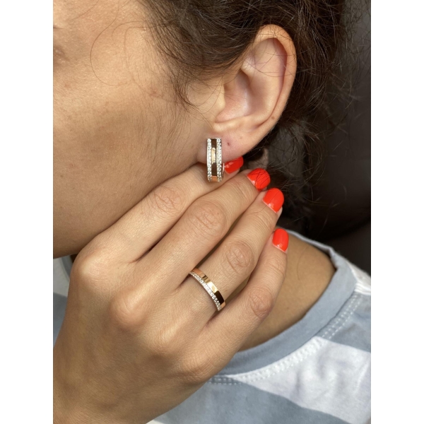 Кольцо из серебра 925 пробы и золота 375 пробы (098к)