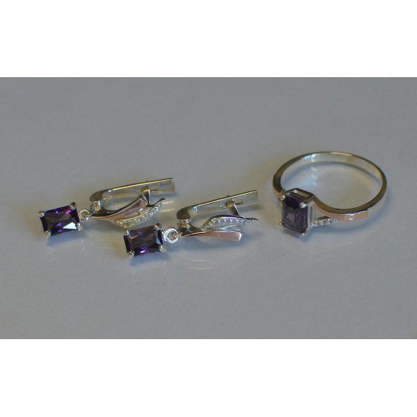 Серебряный комплект с золотыми пластинами (100)