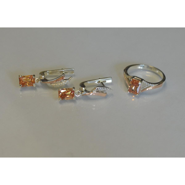 Серебряный комплект с золотыми пластинами (100)