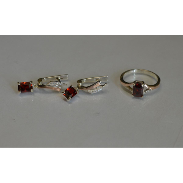 Серебряный комплект с золотыми пластинами (100)