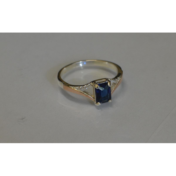 Серебряное кольцо с золотыми пластинами (100к)