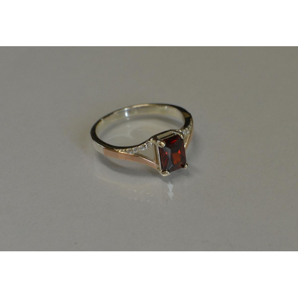 Серебряное кольцо с золотыми пластинами (100к)