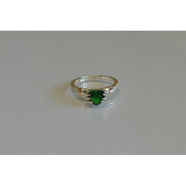 Кольцо серебряное  с золотыми накладками (102к)