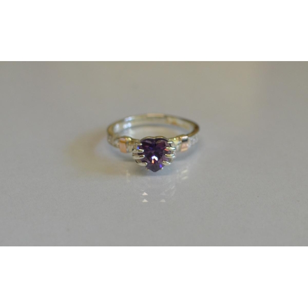 Кольцо серебряное  с золотыми накладками (102к)