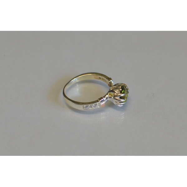 Кольцо серебряное  с золотыми накладками (102к)