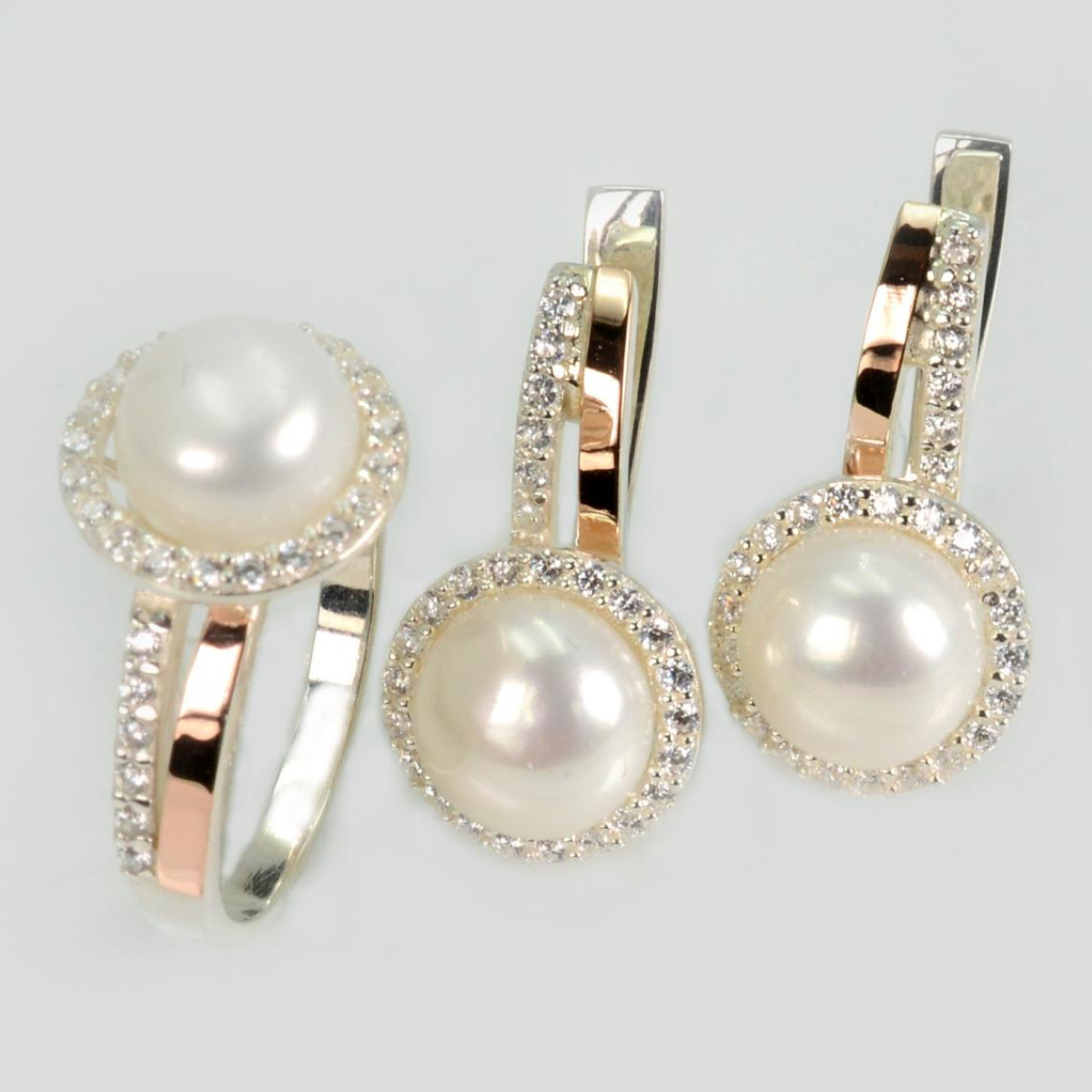 Серебряный комплект с жемчугом (104)