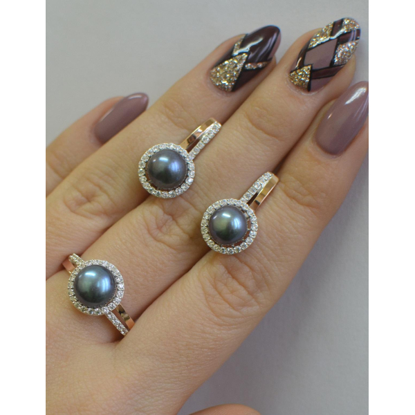 Серебряный комплект с жемчугом (104)