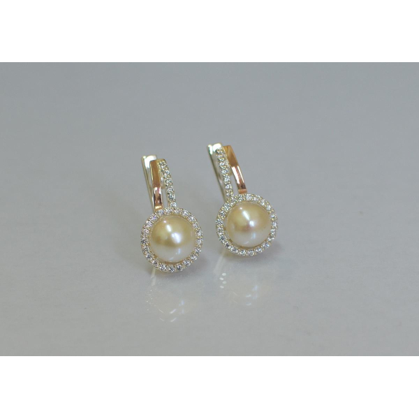 Срібні сережки з жемчугом (104с)