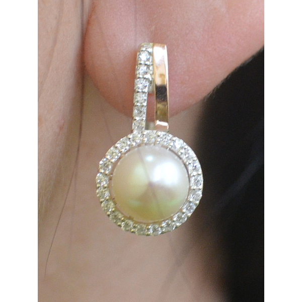 Срібні сережки з жемчугом (104с)