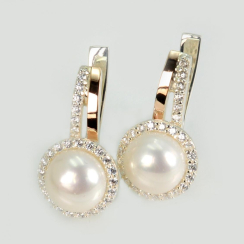 Серебряные серьги с жемчугом