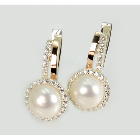 Серебряные серьги с жемчугом