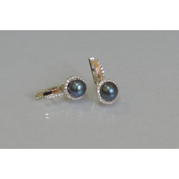 Срібні сережки з жемчугом (104с)