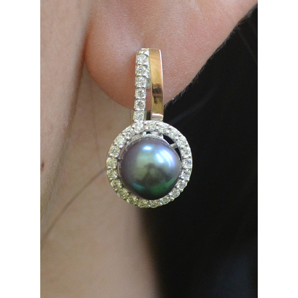 Срібні сережки з жемчугом (104с)