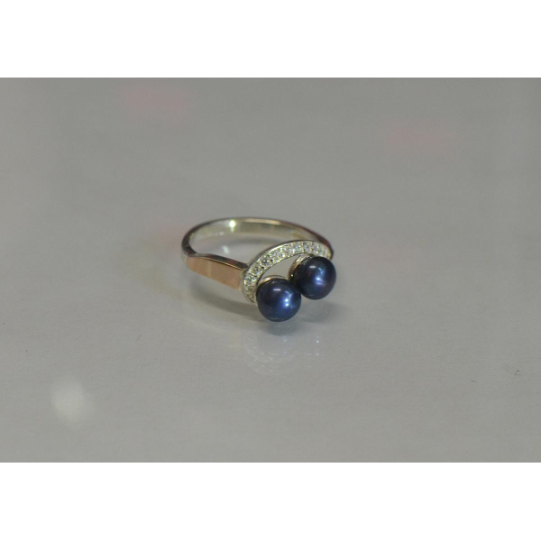 Серебряное кольцо  с жемчугом (109к)