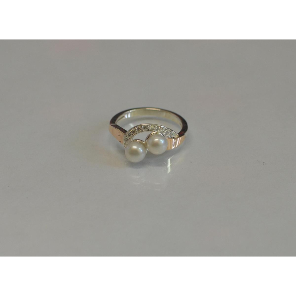 Серебряное кольцо  с жемчугом (109к)
