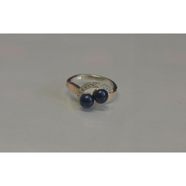 Серебряное кольцо  с жемчугом (109к)