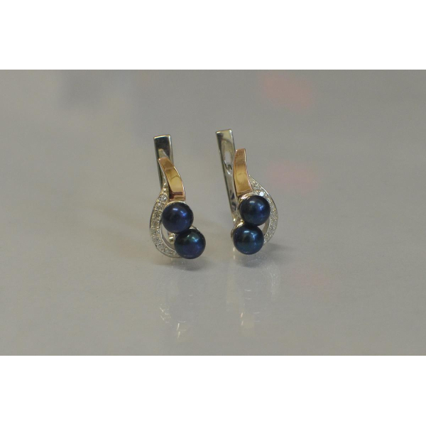 Срібні сережки з перлами (109с)