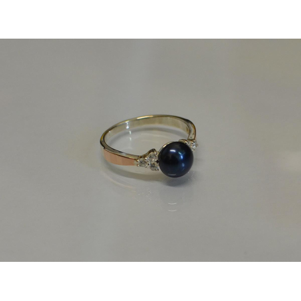 Серебряное кольцо с жемчугом (111к)