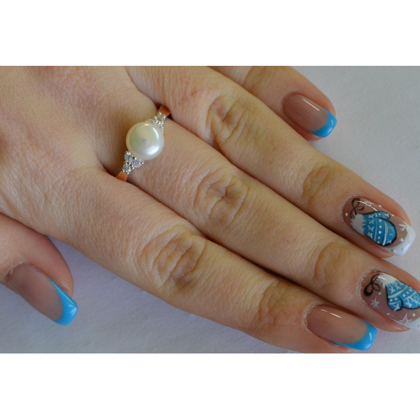 Серебряное кольцо с жемчугом (111к)