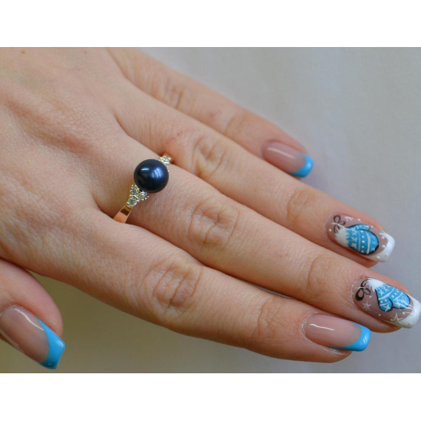 Серебряное кольцо с жемчугом (111к)