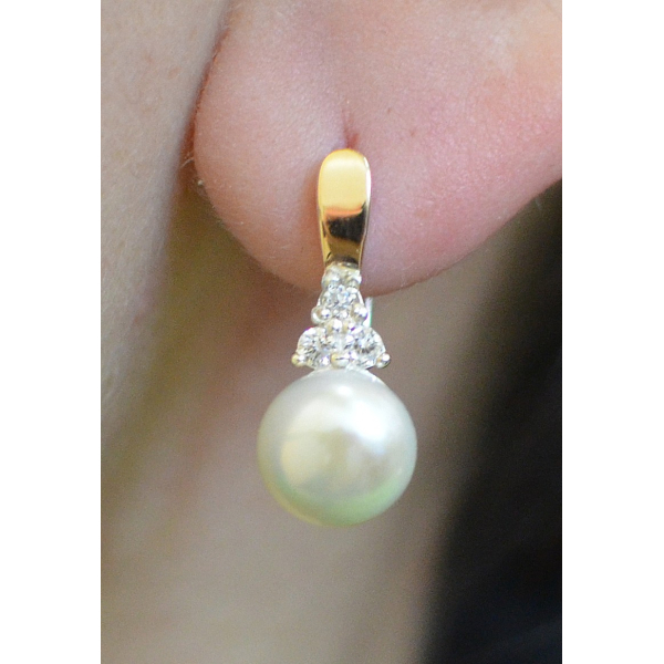 Серебряные серьги с жемчугом (111с)