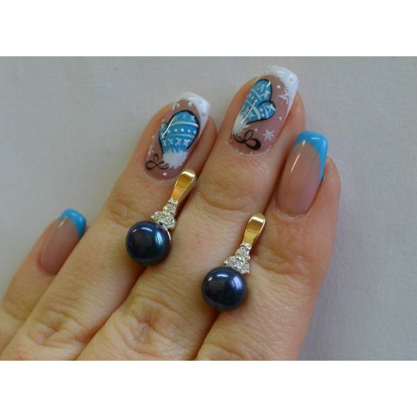 Серебряные серьги с жемчугом (111с)