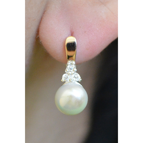 Серебряные серьги с жемчугом (111с)