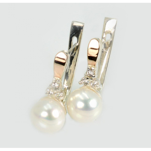 Серебряные серьги с жемчугом