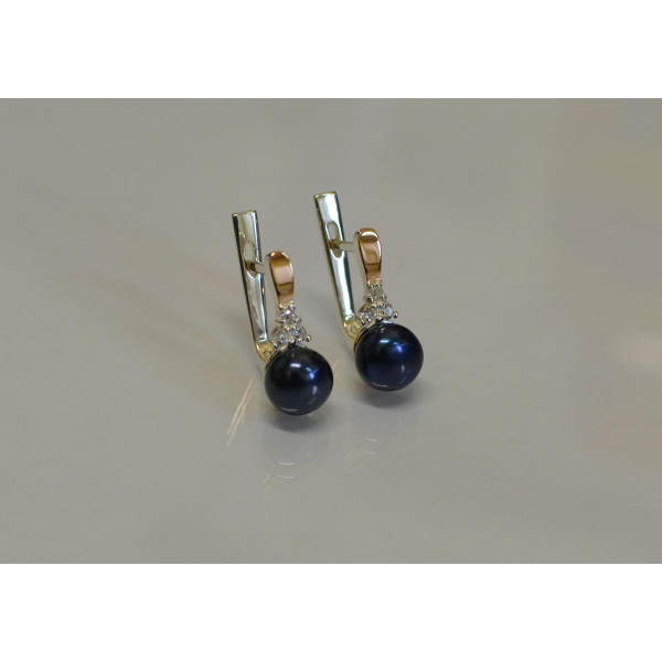 Серебряные серьги с жемчугом (111с)