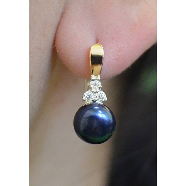 Серебряные серьги с жемчугом (111с)