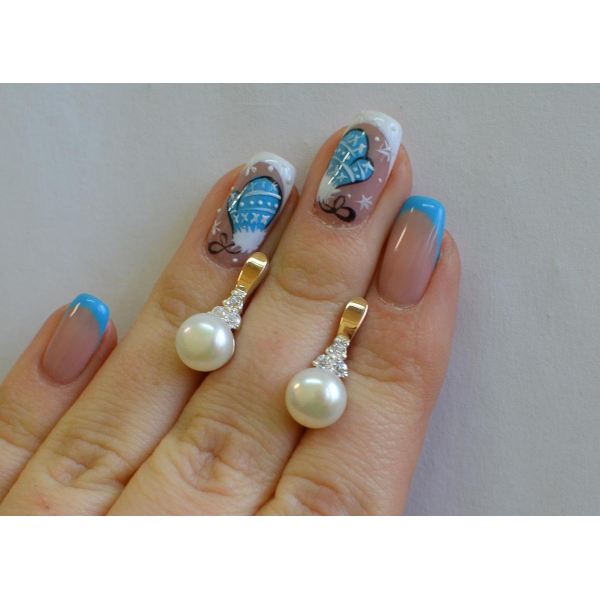 Серебряные серьги с жемчугом (111с)