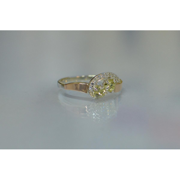 Серебряное кольцо  с сердцами (112к)