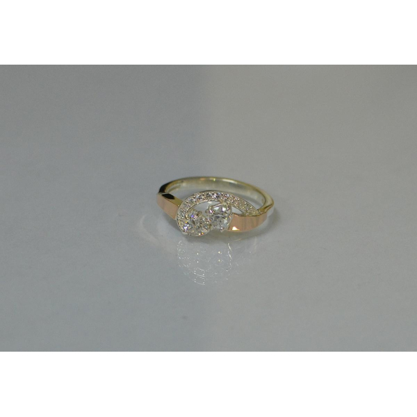 Серебряное кольцо  с сердцами (112к)