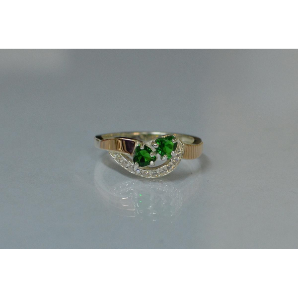 Серебряное кольцо  с сердцами (112к)