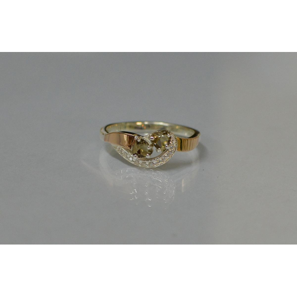 Серебряное кольцо  с сердцами (112к)