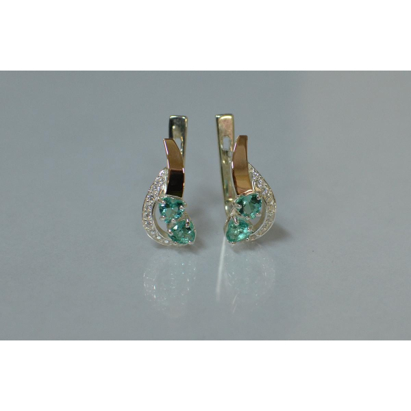 Серебряные сережки с сердцами (112с)