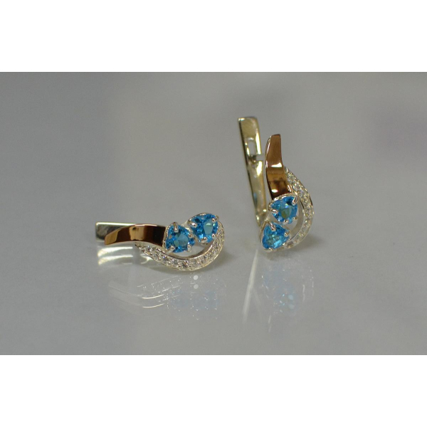 Серебряные сережки с сердцами (112с)