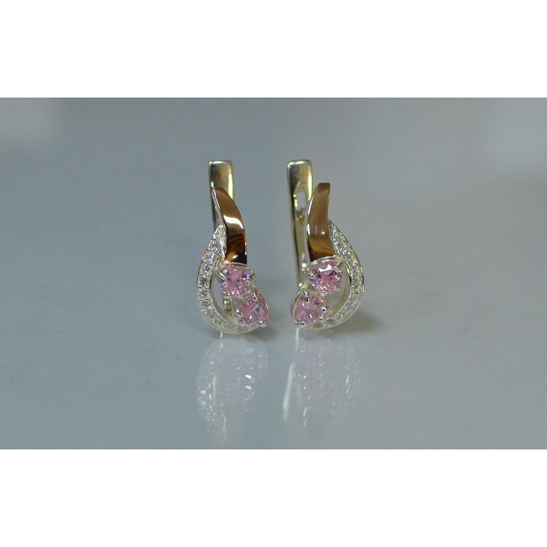 Серебряные сережки с сердцами (112с)