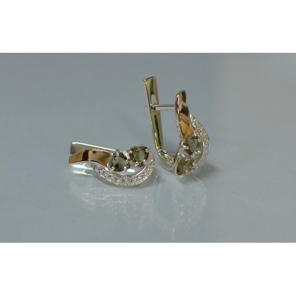 Серебряные сережки с сердцами (112с)