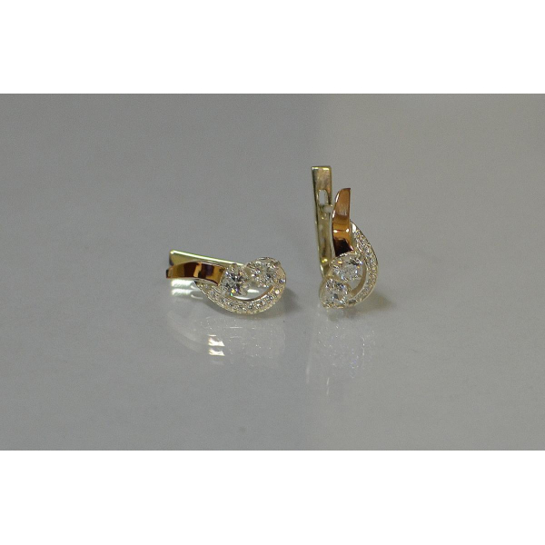 Серебряные сережки с сердцами (112с)